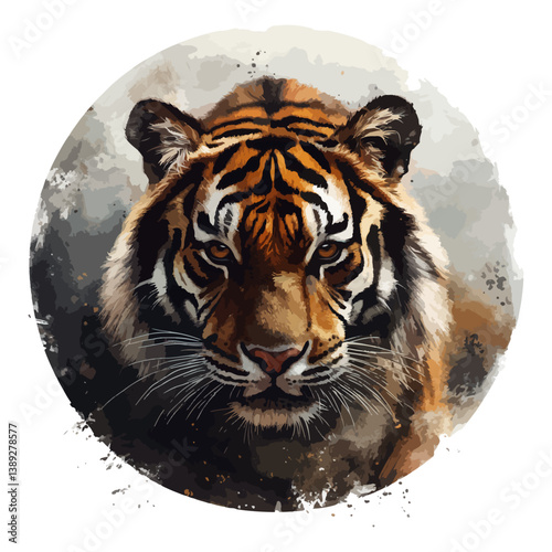 tiger, animal, vector, transparent background