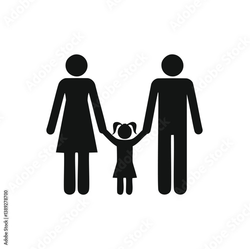 family silhouette, parenting icon, family bonding, father and daughter, mother and son, parents with kids, family dinner, travel with children, child care, parenting vector, daily life family, parent 