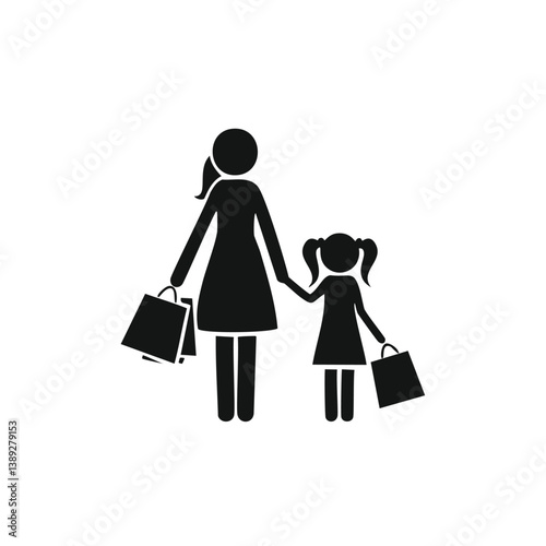 family silhouette, parenting icon, family bonding, father and daughter, mother and son, parents with kids, family dinner, travel with children, child care, parenting vector, daily life family, parent 
