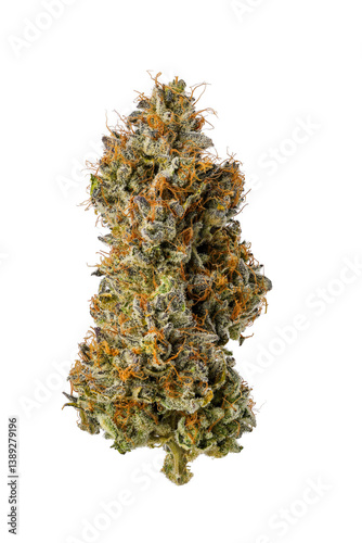 Dried Cannabis Nug on White Background