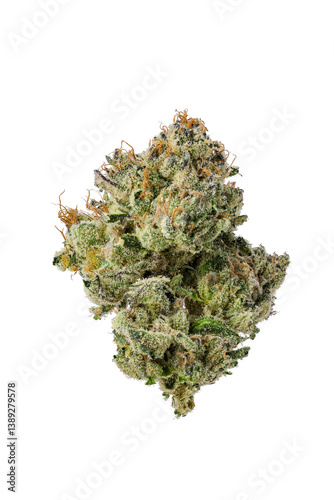 Dried Cannabis Nug on White Background