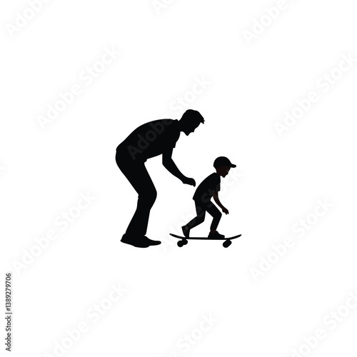 family silhouette, parenting icon, family bonding, father and daughter, mother and son, parents with kids, family dinner, travel with children, child care, parenting vector, daily life family, parent 