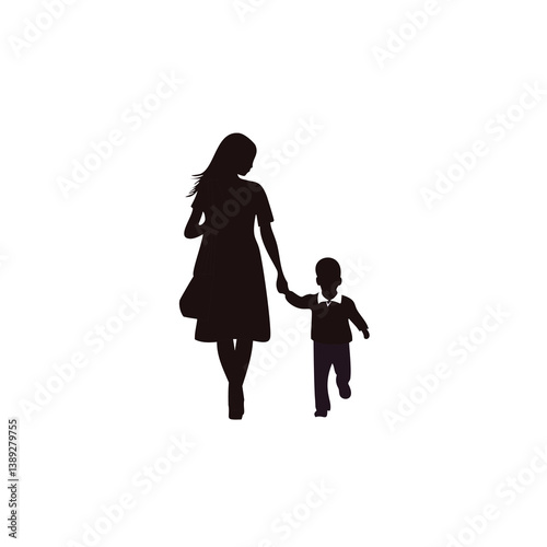 family silhouette, parenting icon, family bonding, father and daughter, mother and son, parents with kids, family dinner, travel with children, child care, parenting vector, daily life family, parent 