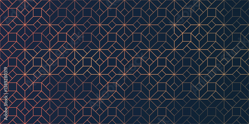 Dark Simple Minimalist Modern Style 3D Transparent Line-art, Rectangular Grid Pattern - Editable Abstract Geometric Background Design, Vector Template