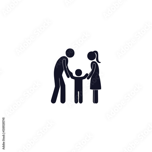child silhouette, family icon, kids playing, parenting vector, child care, family love, father and daughter, mother and son, baby icon, childhood moments, happy family, parent child, fatherhood, 
