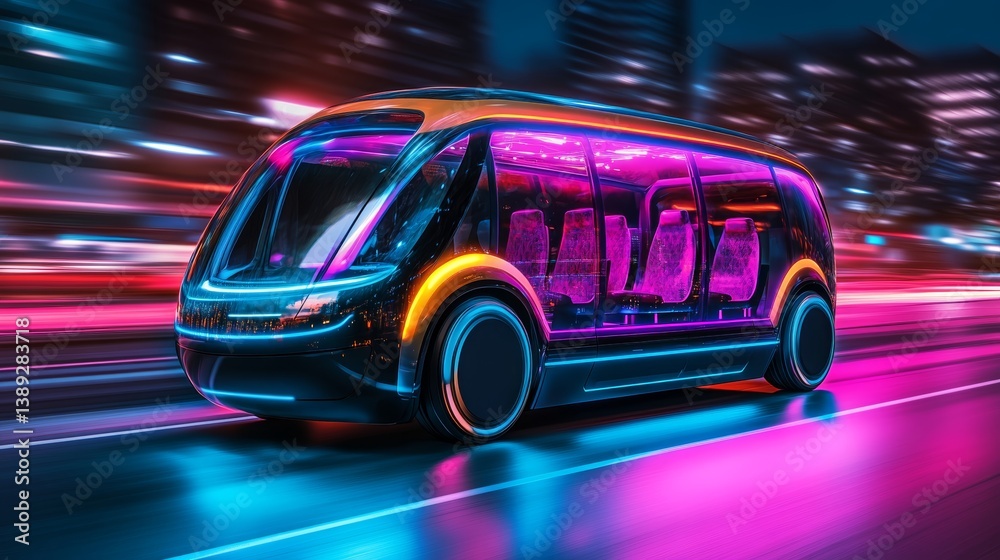 Self-Driving Electric Bus in a Smart Cityscape A Futuristic Vision of Urban Mass Transportation