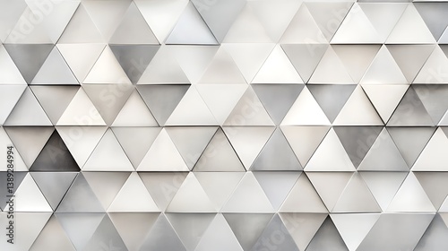 Abstract gray and white triangle pattern.
