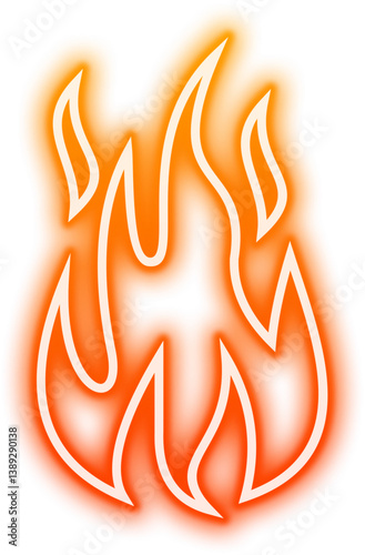 Neon Fire Sign