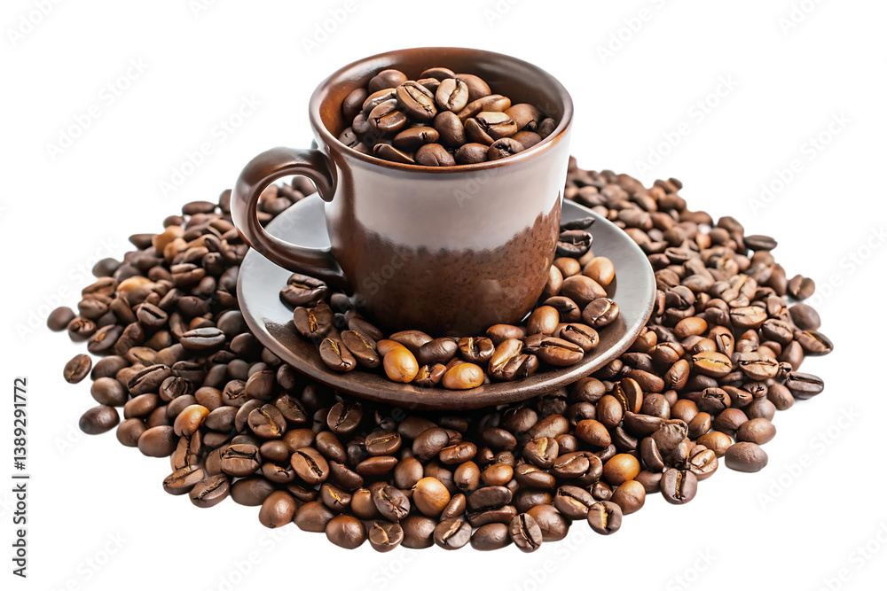 Fototapeta premium Realistic Coffee Cup PNG Transparent Background Design.