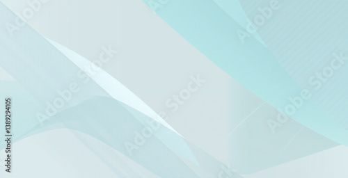 Light pastel soft pale dusty gray blue green turquoise cyan silver white abstract pattern background. Geometric. Line stripe angle facet triangle fold. Color gradient.Noise grain.Business, tech.Design