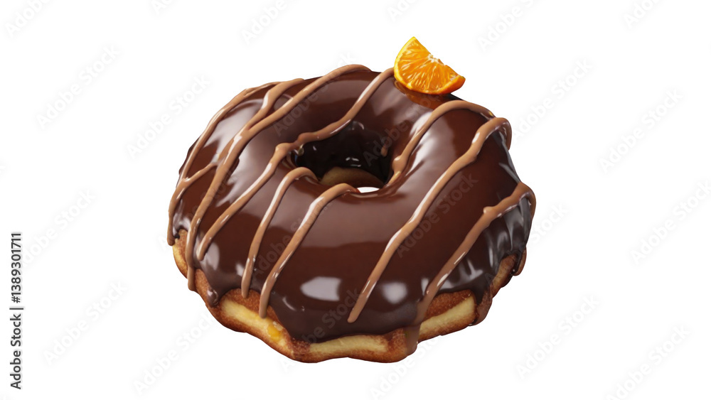 A classic chocolate donut illustration, ideal for bakery or sweet snack graphics. A classic chocolate donut illustration, ideal for bakery or sweet snack graphics.