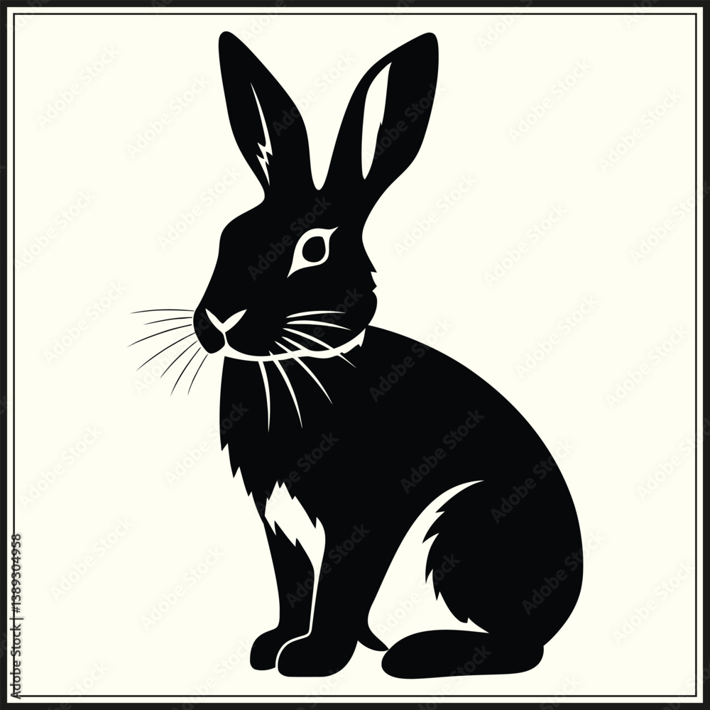 Obraz premium Rabbit Silhouette, Wildlife
