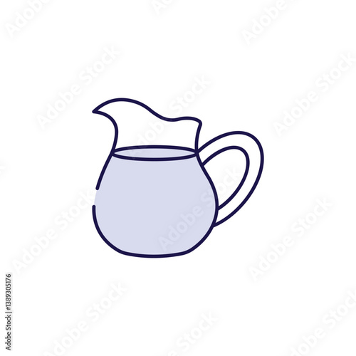Jug icon design with white background stock illustration