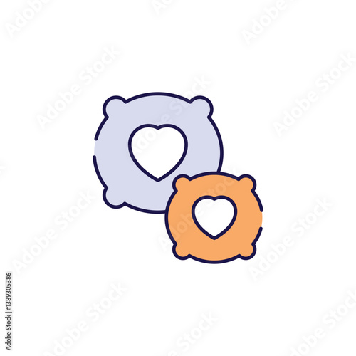 Pilow icon design with white background stock illustration