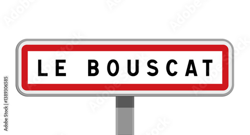 Принти на полотні Panneau sur poteau central de ville de Le Bouscat, Gironde