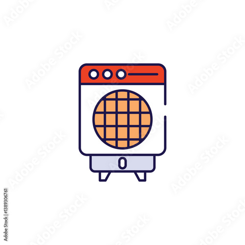 Air Cooler icon design with white background stock illustration