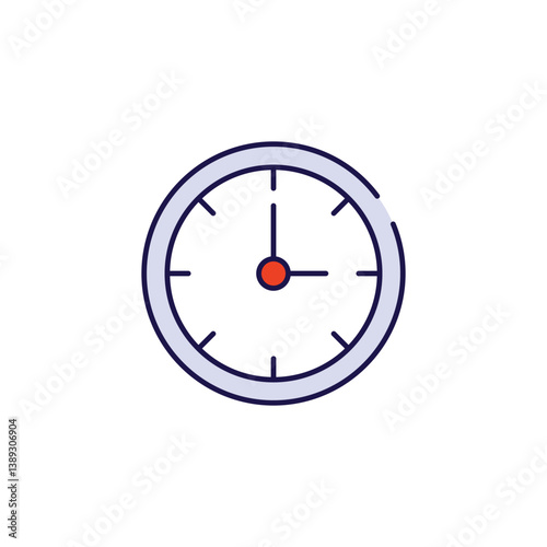 Free Download Clock icon design with white background stock illustration - GFXLoad