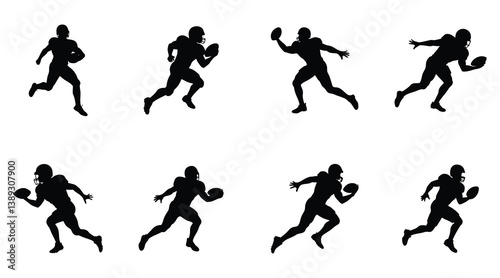 Wallpaper Mural Silhouettes of American Football Players Torontodigital.ca