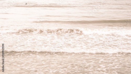 Real photo sea water waves, abstract background, nature power, pale light grey brown matte more tone