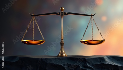 Libra scales balanced and unbalanced, vector illustration showing equilibrium and disequilibrium, harmony, sides