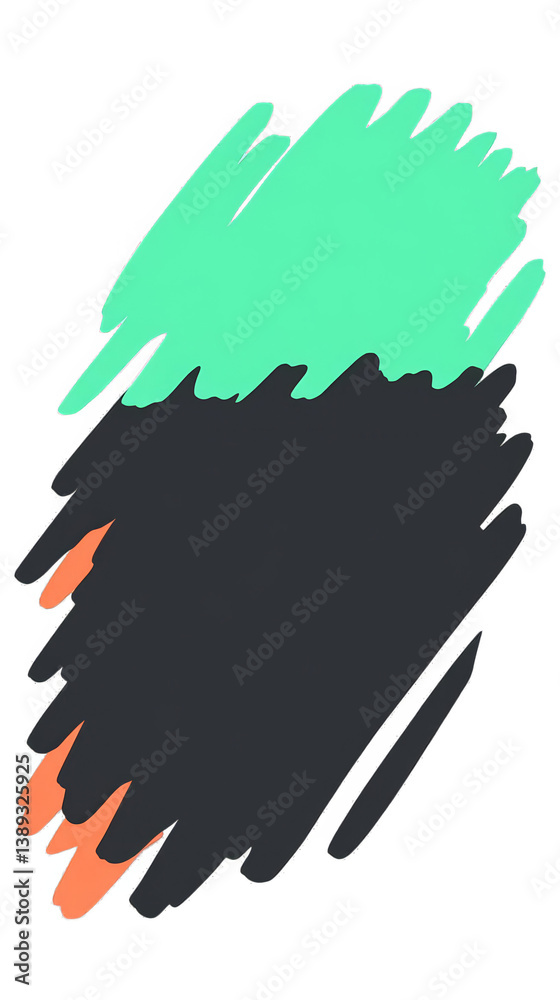 Obraz premium Abstract Background Brushstroke Illustration with Green and Black Colors