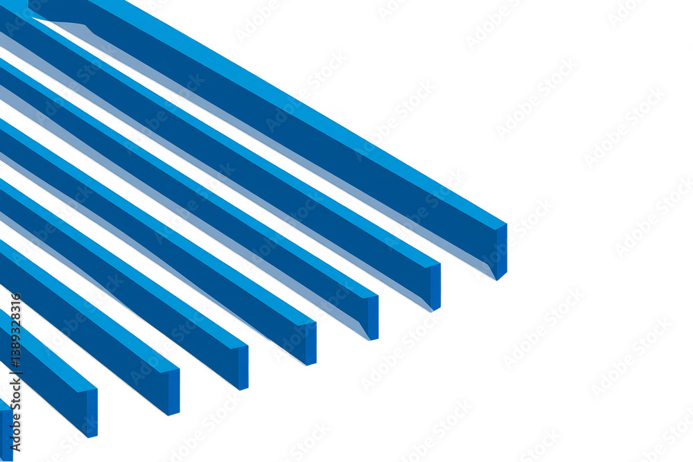 Abstract 3D Blue Lines Geometric Render On Black Background Illustration Abstract 3D Blue Lines Geometric Render On Black Background Illustration
