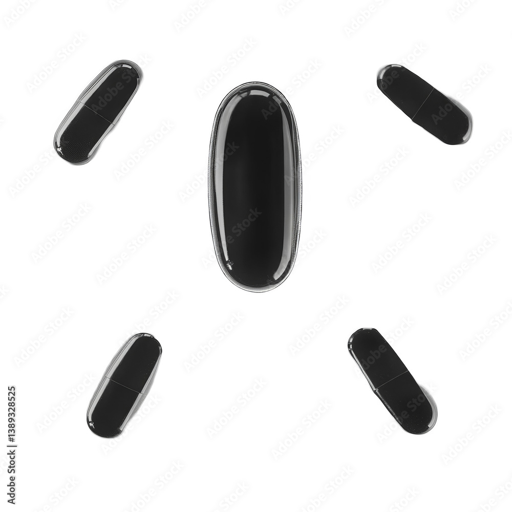 Abstract Black Geometric Shapes On Transparent Isolated Background Abstract Black Geometric Shapes On Transparent Isolated Background