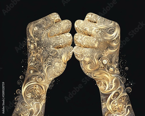Dynamic hands conveying strength and resilience.