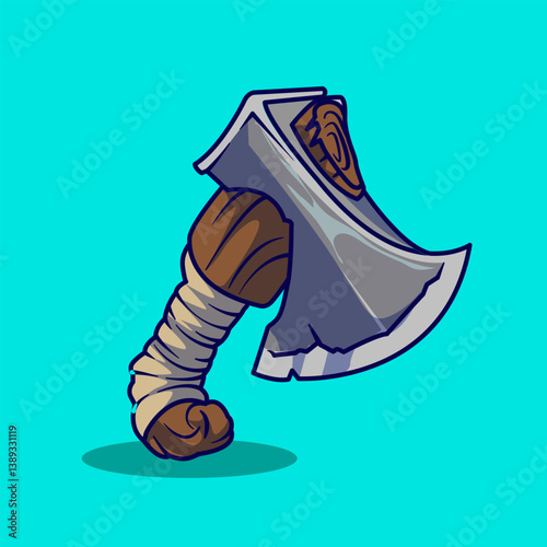 cute vector axe icon logo