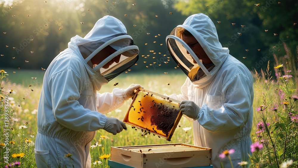 beekeeper at work