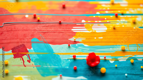 abstract background with colorful paint splashes