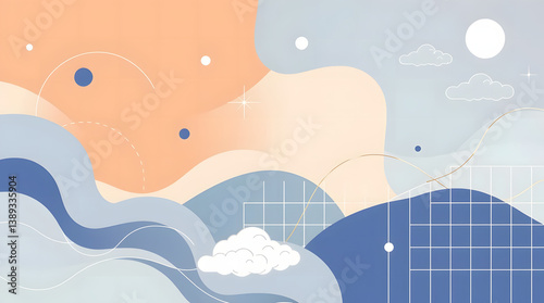 hand drawn vector illustration of an abstract background