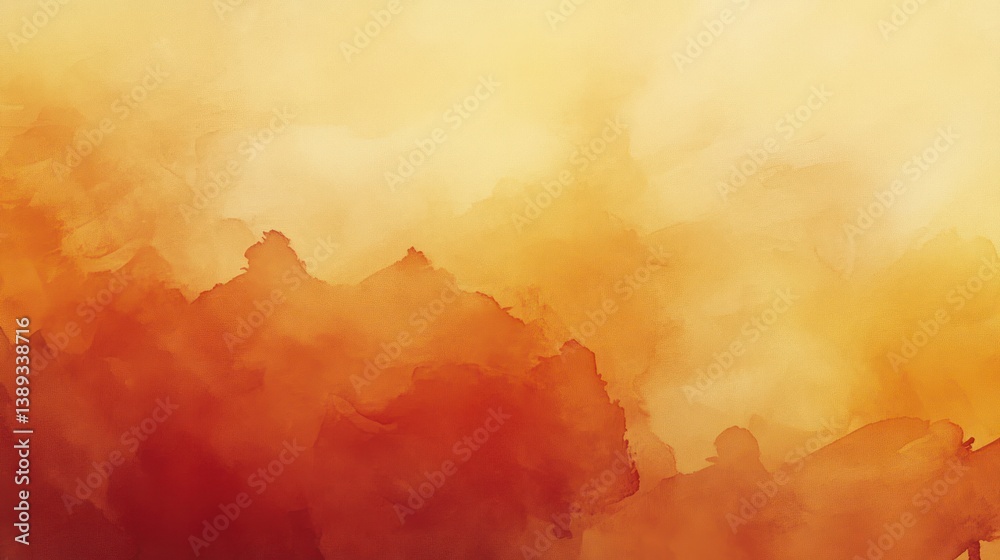 Warm, hazy, colorful abstract landscape