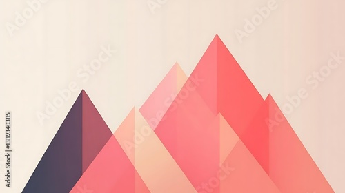Abstract geometric mountain range illustration. (5)
