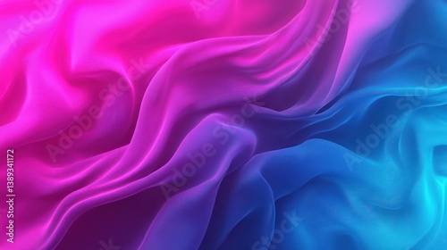 Obraz na płótnie Vibrant, flowing fabric with gradient colors w salonie