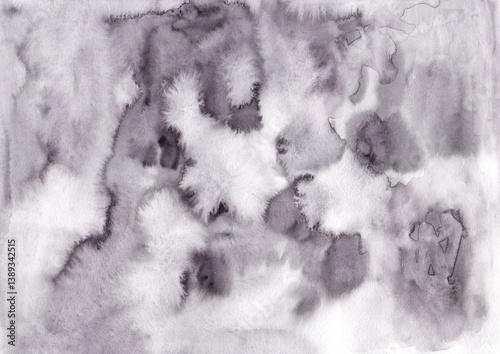 Obraz na płótnie Abstract artistic grunge textured black and gray granulated watercolor background. Monochrome grey night gradient ink splashes texture print for surface design, banner, cover, anger, storm concept w salonie