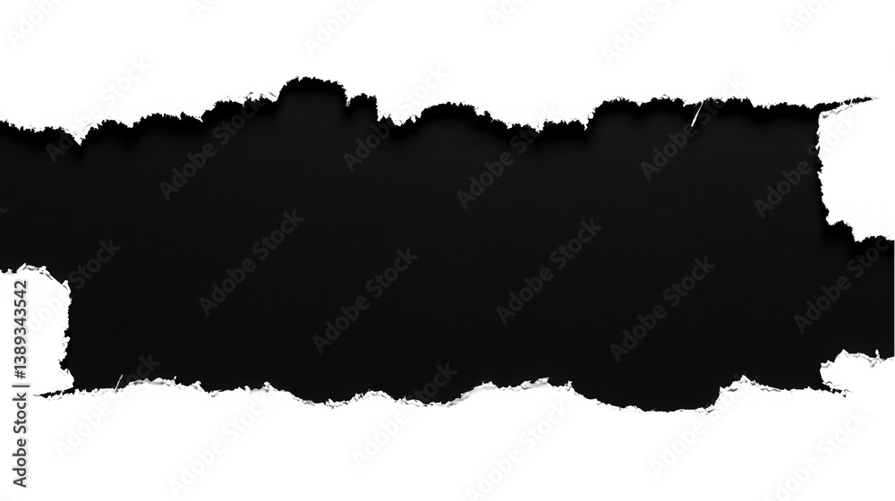 Abstract Isolated Black Torn Edge Background With Rough Grunge Texture Abstract Isolated Black Torn Edge Background With Rough Grunge Texture