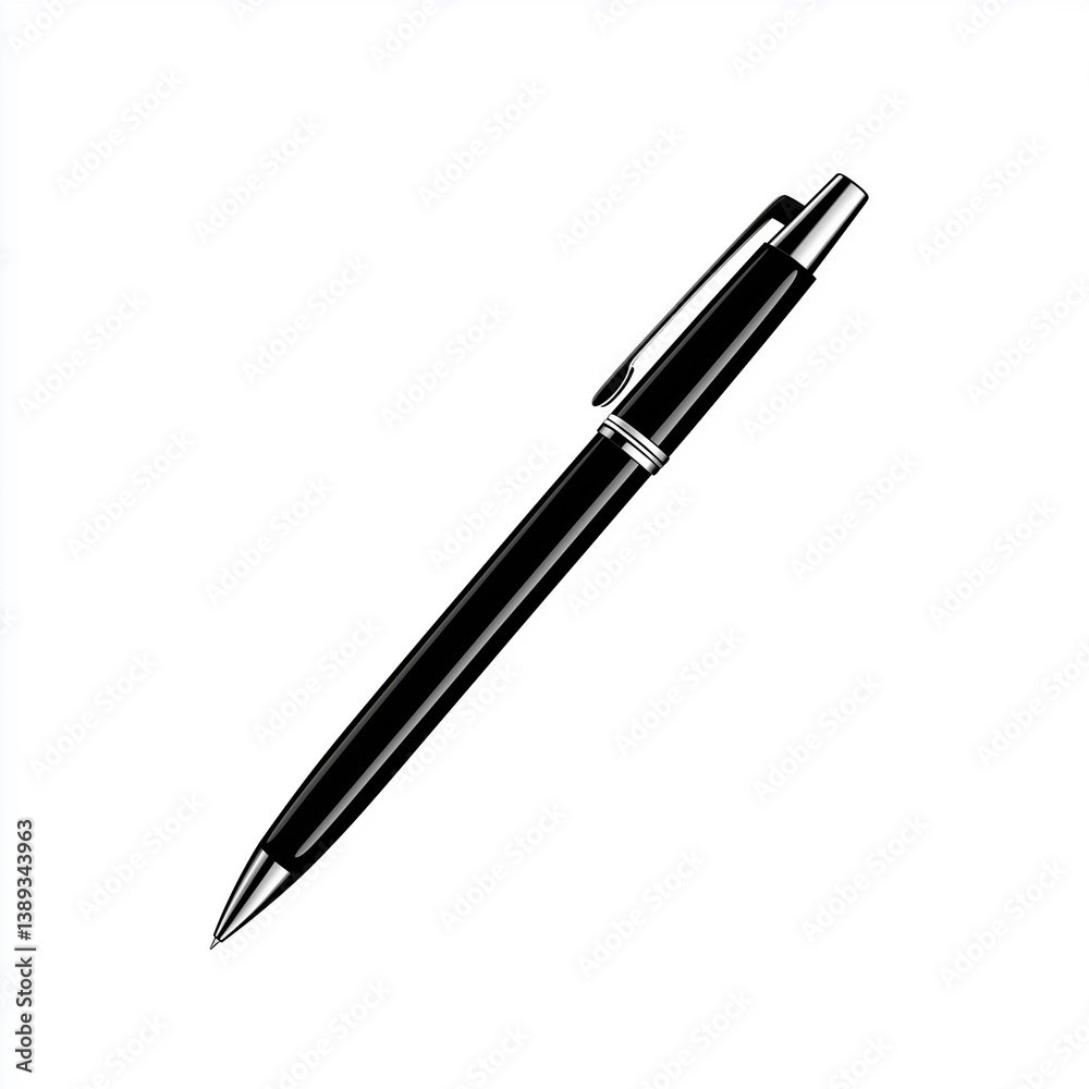 Black Pen Line Icon Isolated on White Background Black Pen Line Icon Isolated on White Background