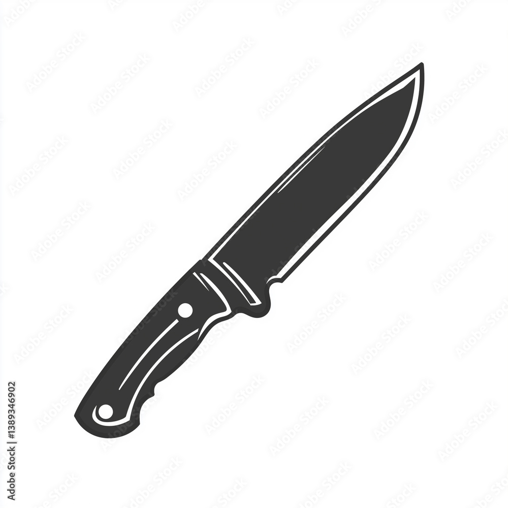 Obraz premium Utility Knife Line Icon Isolated on White Background