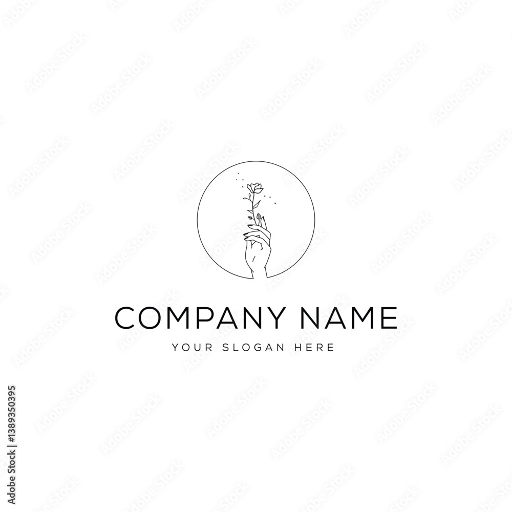 Minimal Botanical Beauty Logo – Elegant and Simple Branding for Skincare & Wellness Minimal Botanical Beauty Logo – Elegant and Simple Branding for Skincare & Wellness