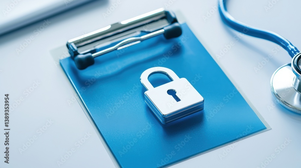 consumer health privacy. A clipboard with a padlock symbolizes security in healthcare or data protection. consumer health privacy. A clipboard with a padlock symbolizes security in healthcare or data protection.