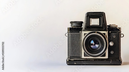 Obraz na płótnie Vintage camera on a plain background w salonie