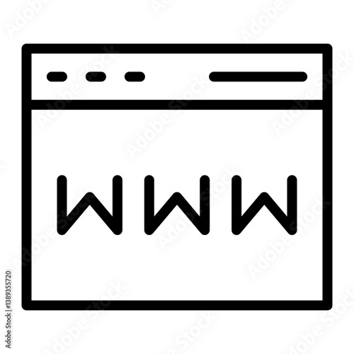 Website Support Vector Line Icon Design