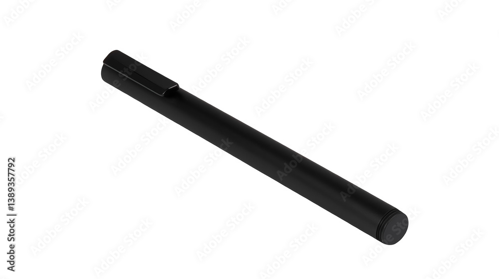 Black Pen Isolated Illustration On Transparent Background 3D Render Realistic Black Pen Isolated Illustration On Transparent Background 3D Render Realistic