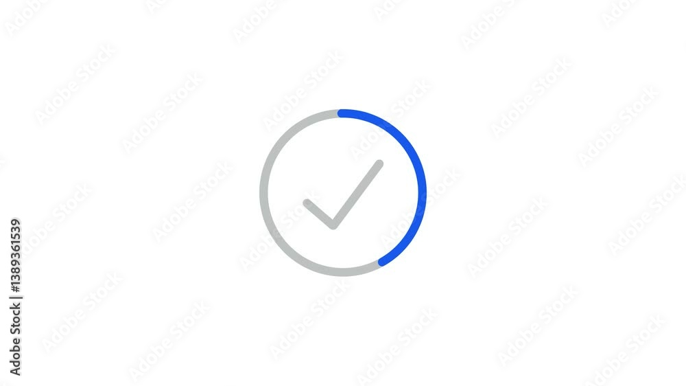 Blue Checkmark Circle Progress Indicator Blue Checkmark Circle Progress Indicator