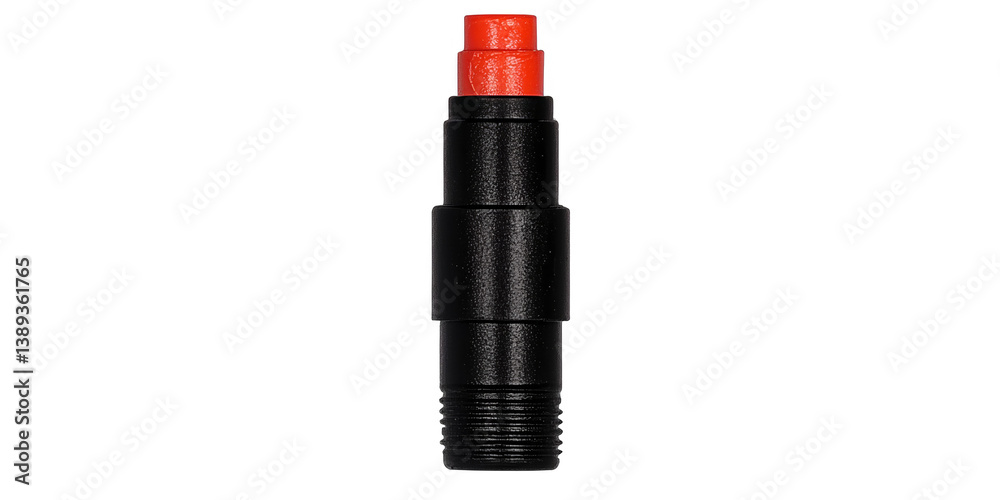 Isolated Abstract Vertical Red And Black Tube On Transparent PNG Background Isolated Abstract Vertical Red And Black Tube On Transparent PNG Background