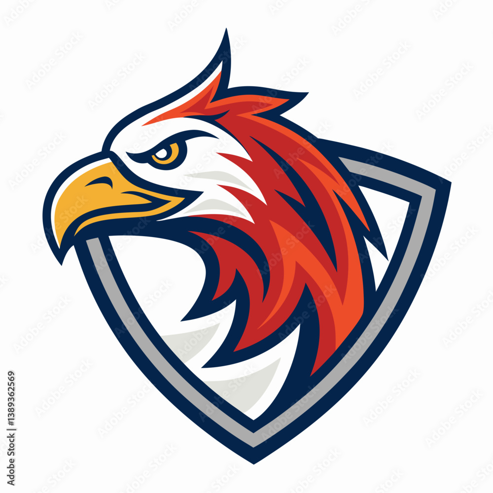 Design a bold, vector logo for a sports team featuring a stylized Design a bold, vector logo for a sports team featuring a stylized