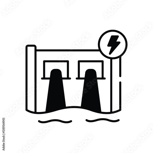 Hydroelectric  Vector icon