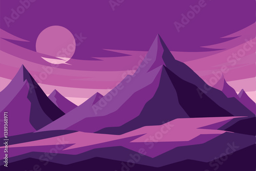 winter landscape with mountains