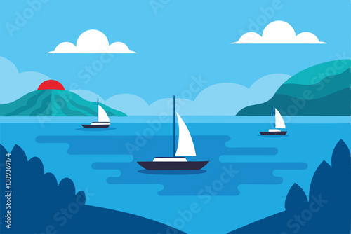 sailing boat on the sea